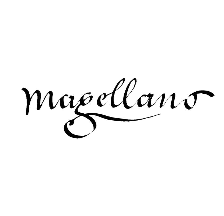 La calligrafia 'Magellano' realizzata ispirandosi alla firma originale del navigatore portoghese